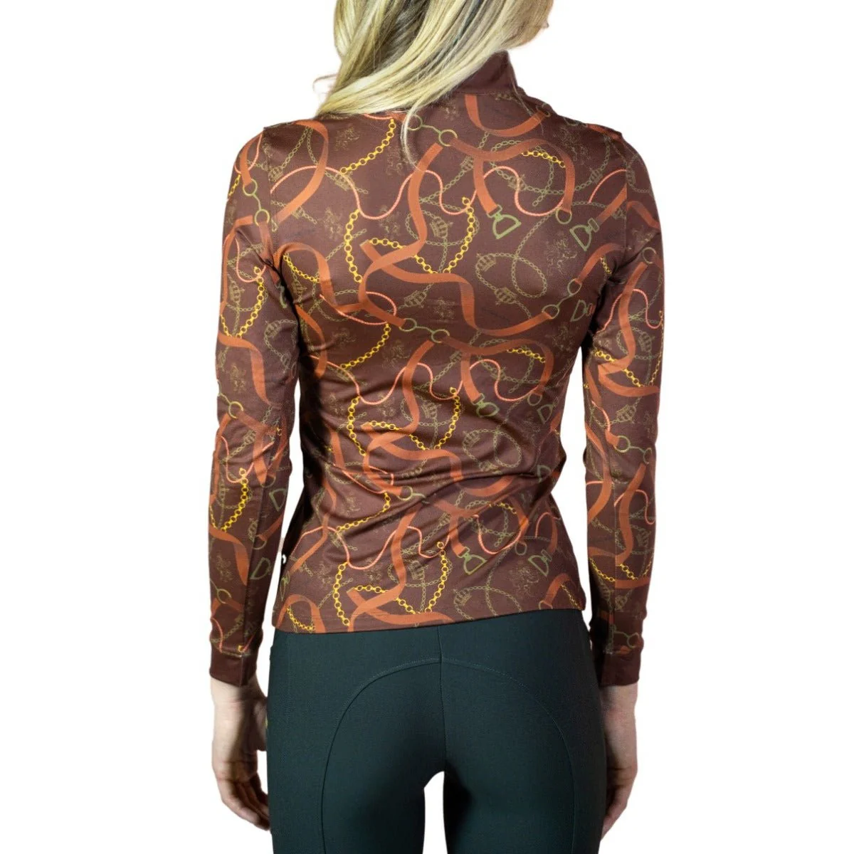 Royal Equestrian Base Layer Riding Shirt Chocolate Gold - Image 5