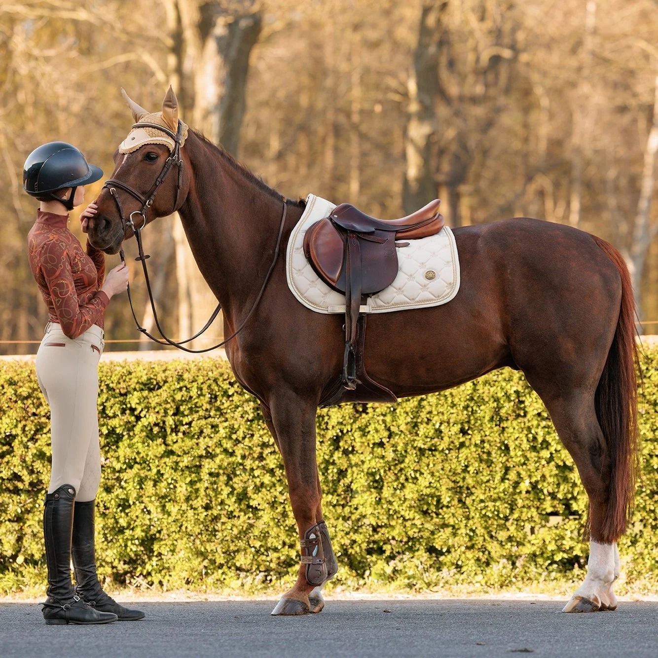 Royal Equestrian Knee Breeches Compression Cecilie Beige - Image 4
