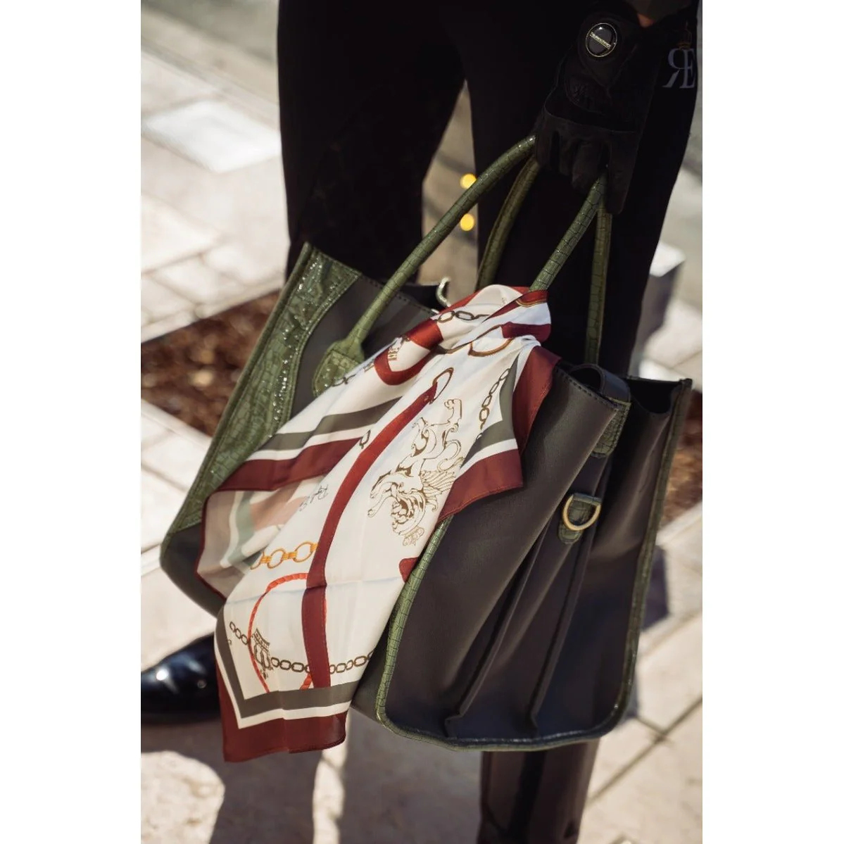 Royal Equestrian Chevalle Scarf Olive - Image 5