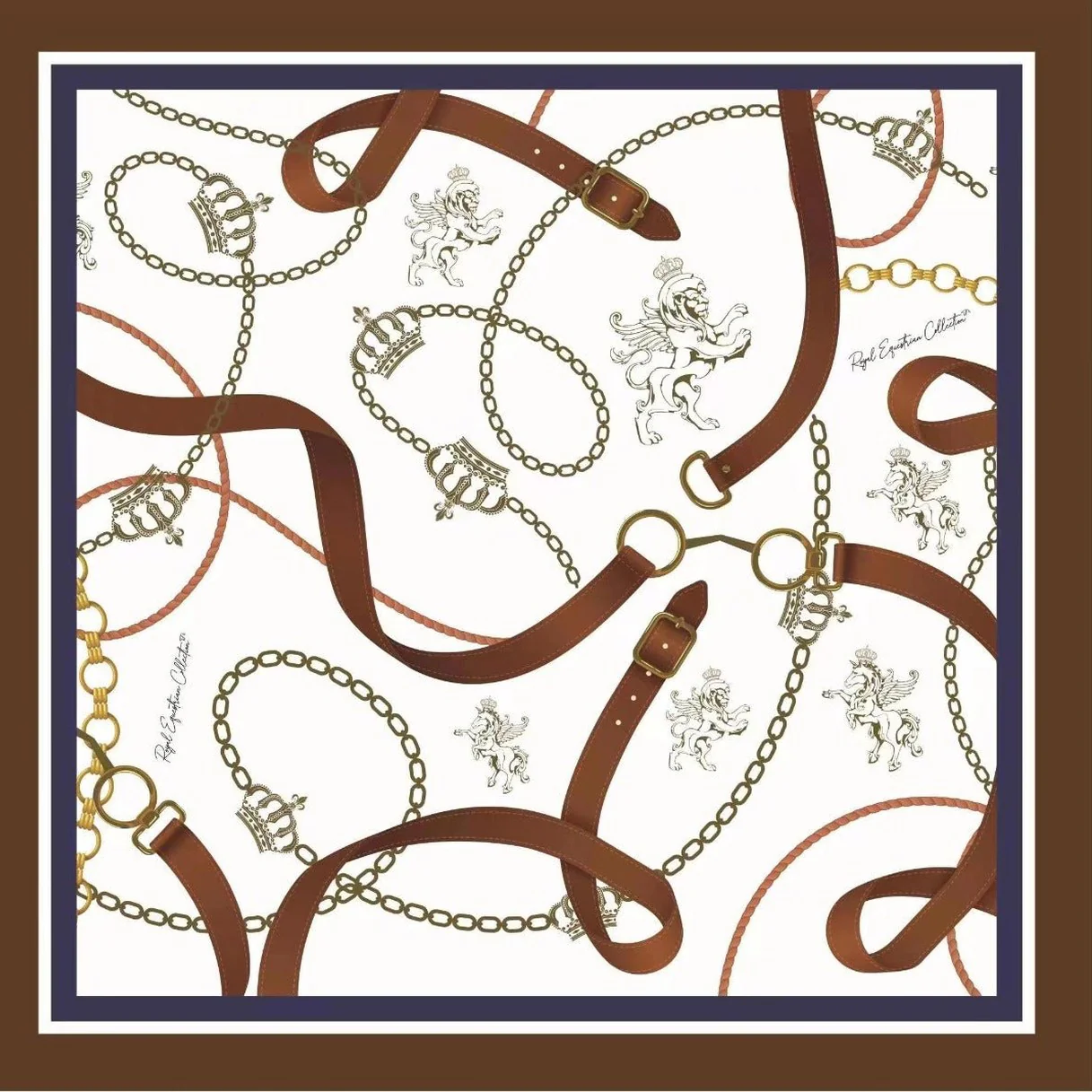 Royal Equestrian Chevalle Scarf Navy - Image 4