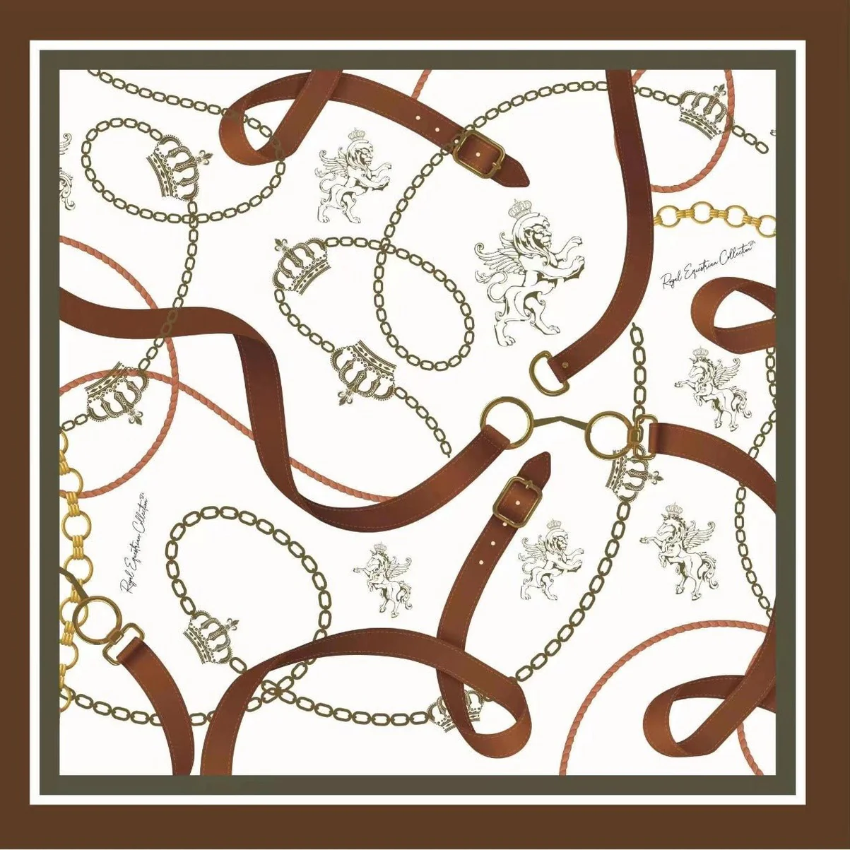 Royal Equestrian Chevalle Scarf Olive - Image 8
