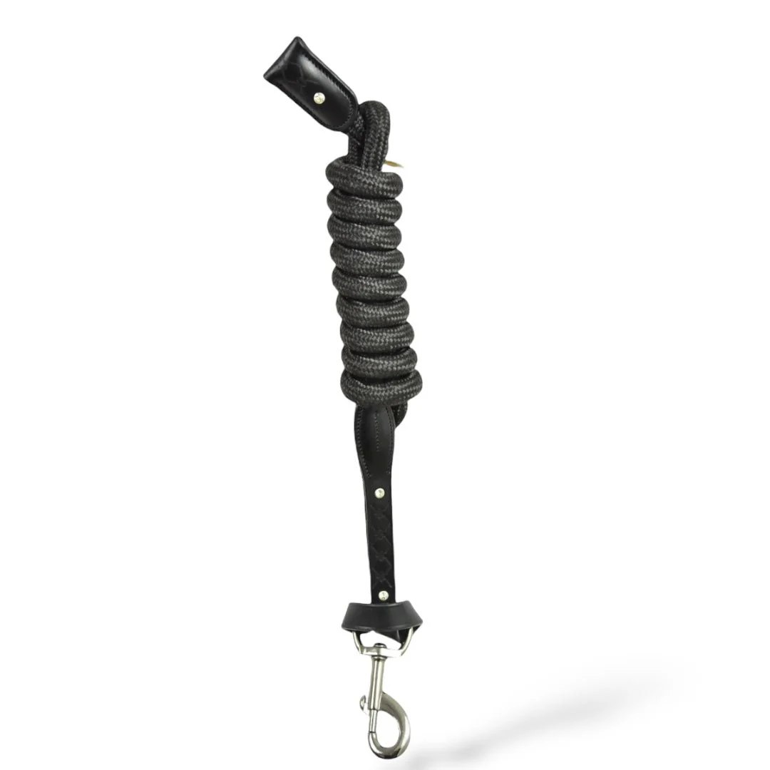 Royal Equestrian Diamond Jog Premium Leadrope Black