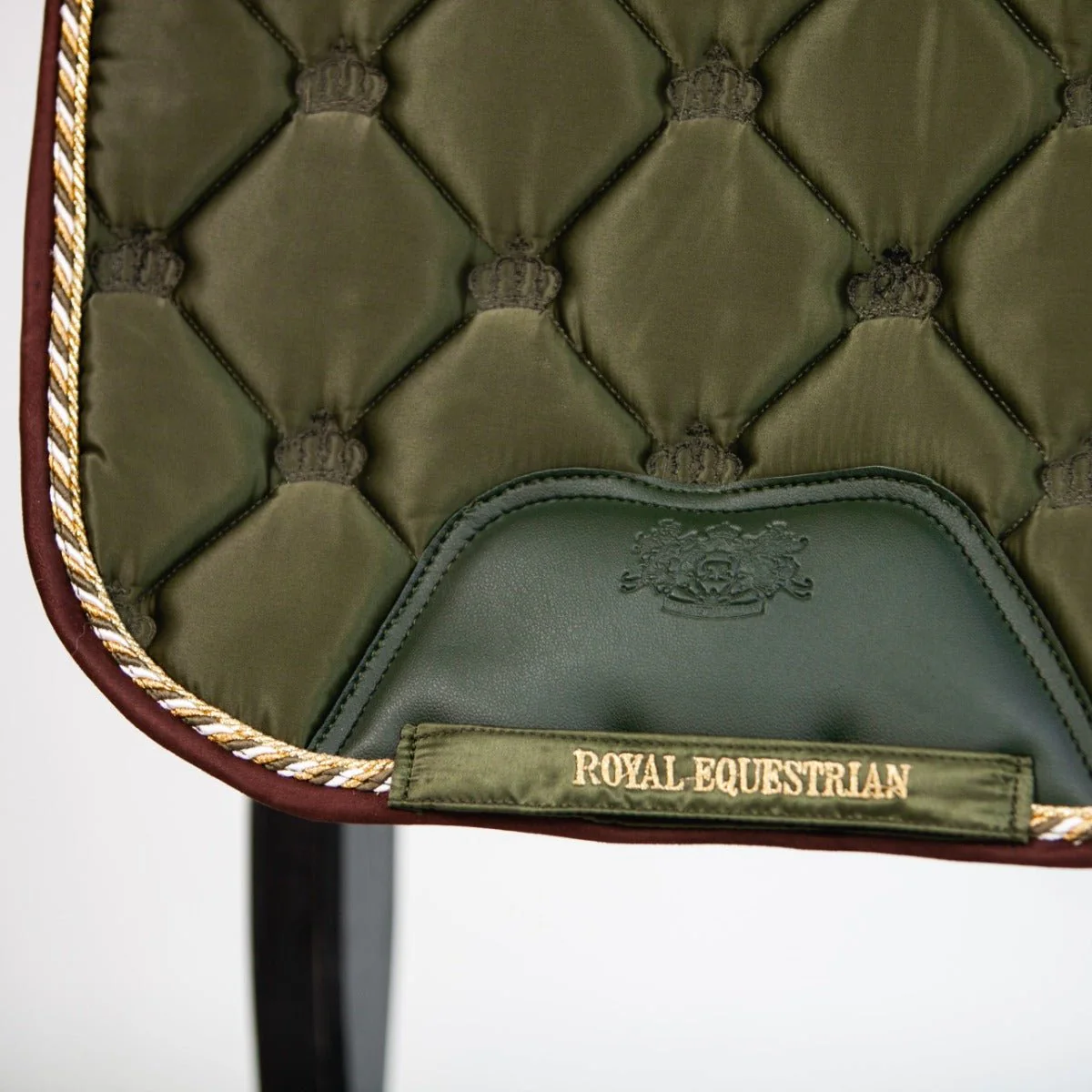 Royal Equestrian Dressage Saddle Pad Olive Gold - Image 4