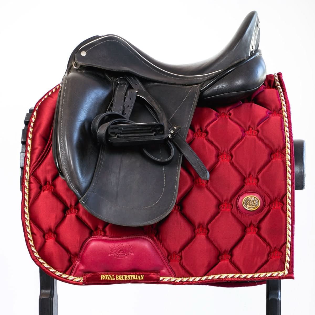 Royal Equestrian Saddle Pad Dressage Red Crimson - Image 5