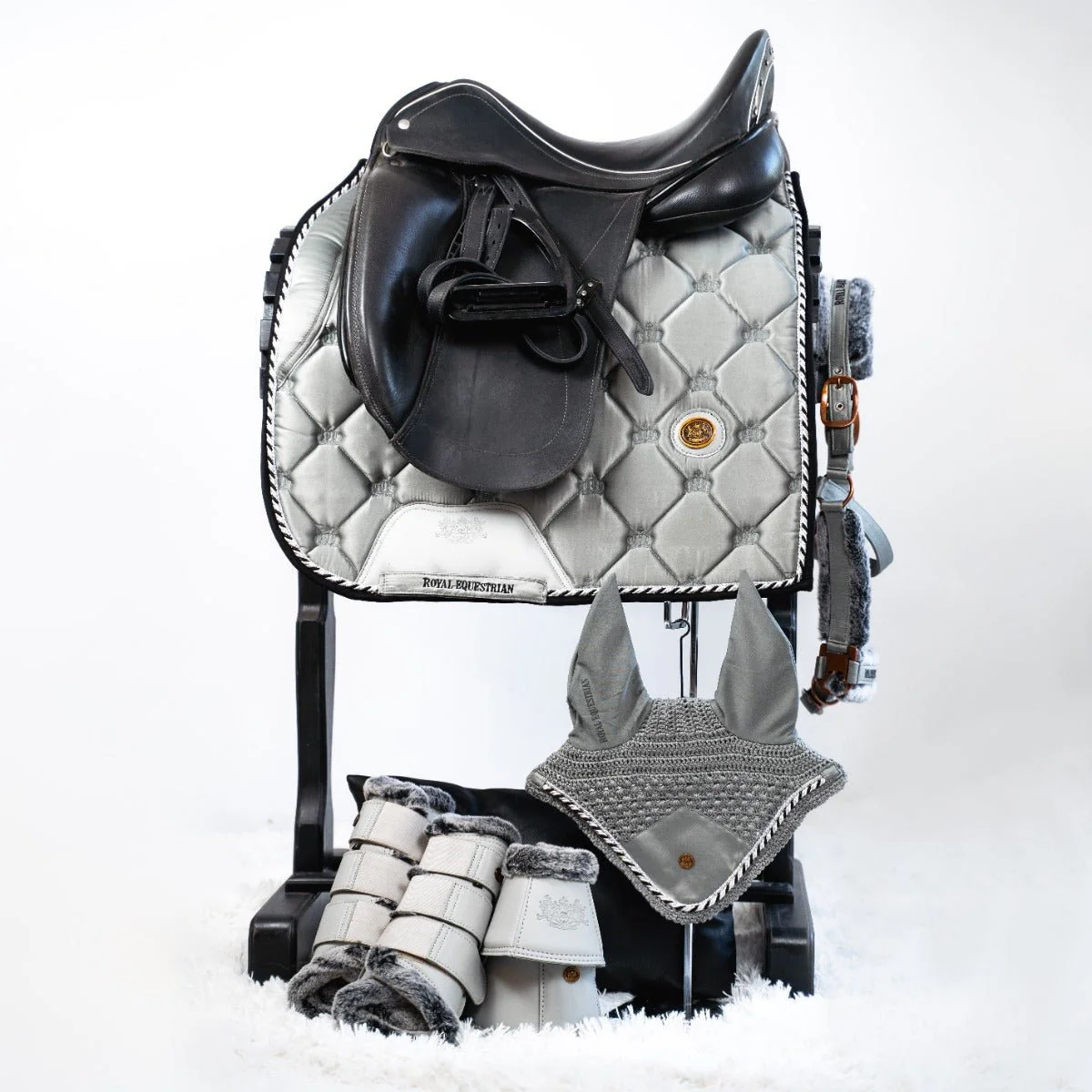 Royal Equestrian Dressage Saddle Pad Silver