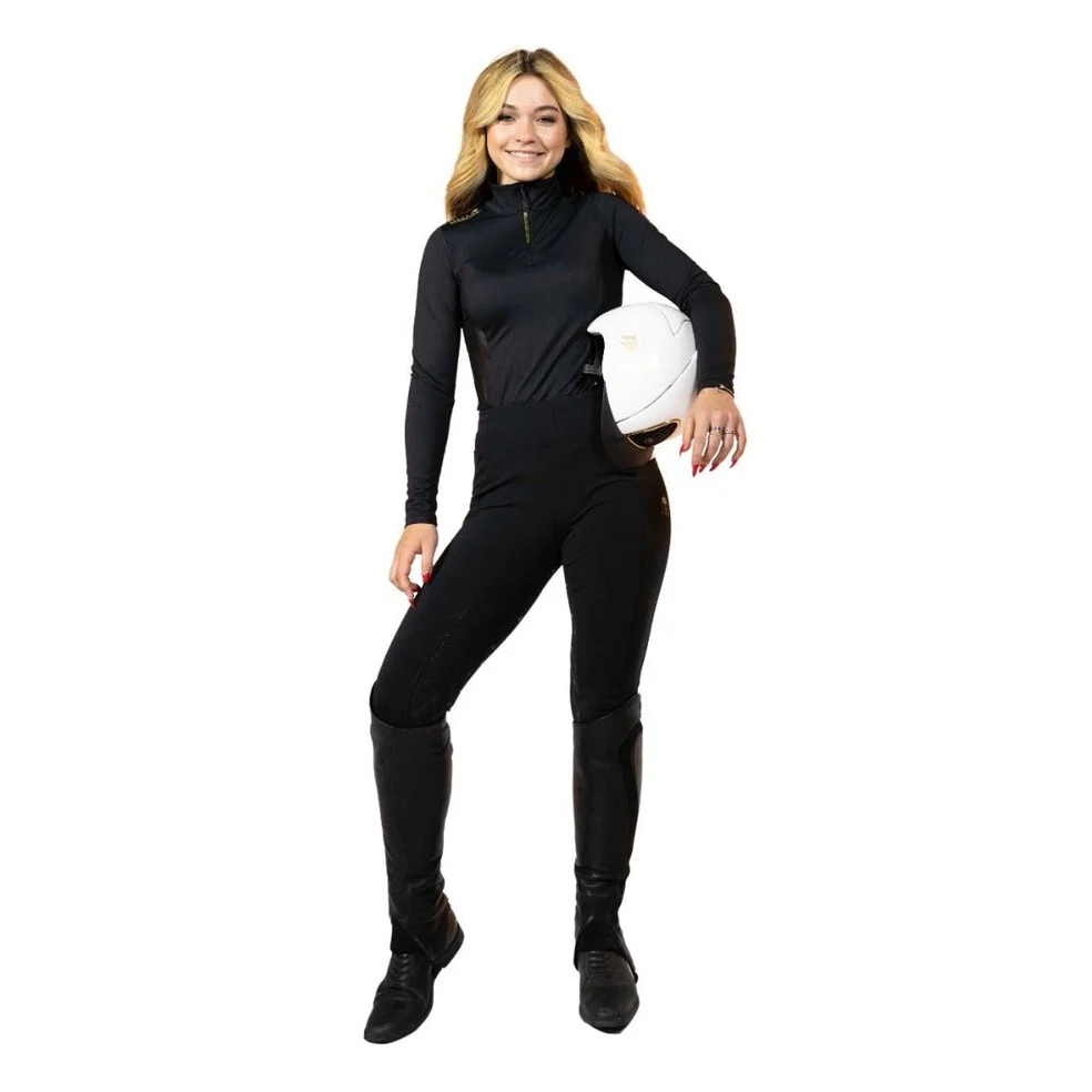 Royal Equestrian Riding Tights Full Grip Black - Image 4