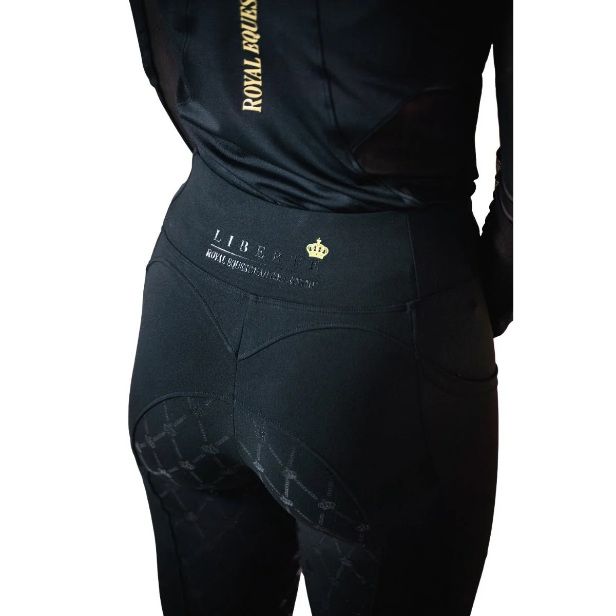 Royal Equestrian Riding Tights Full Grip Black - Image 9