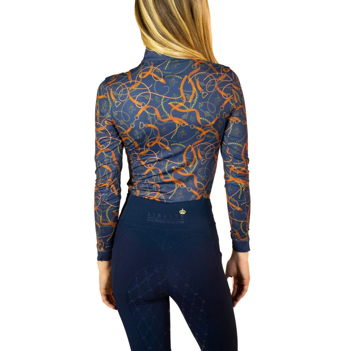 Royal Equestrian Riding Tights Full Grip Navy - Image 3