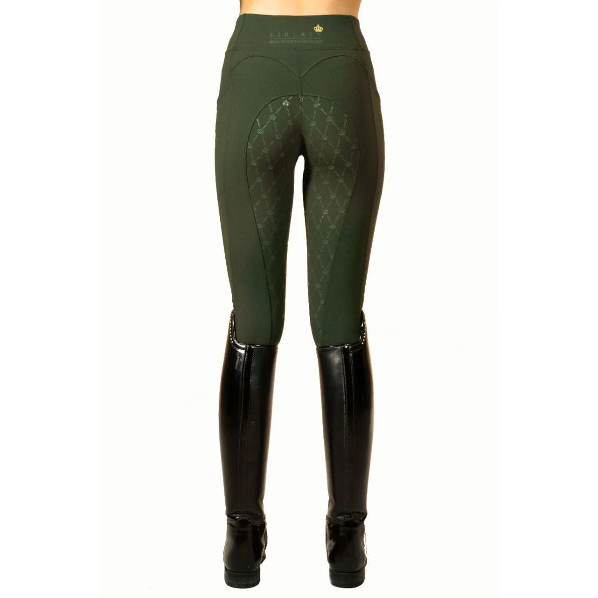 Royal Equestrian Riding Tights Full Grip Olive - Image 6