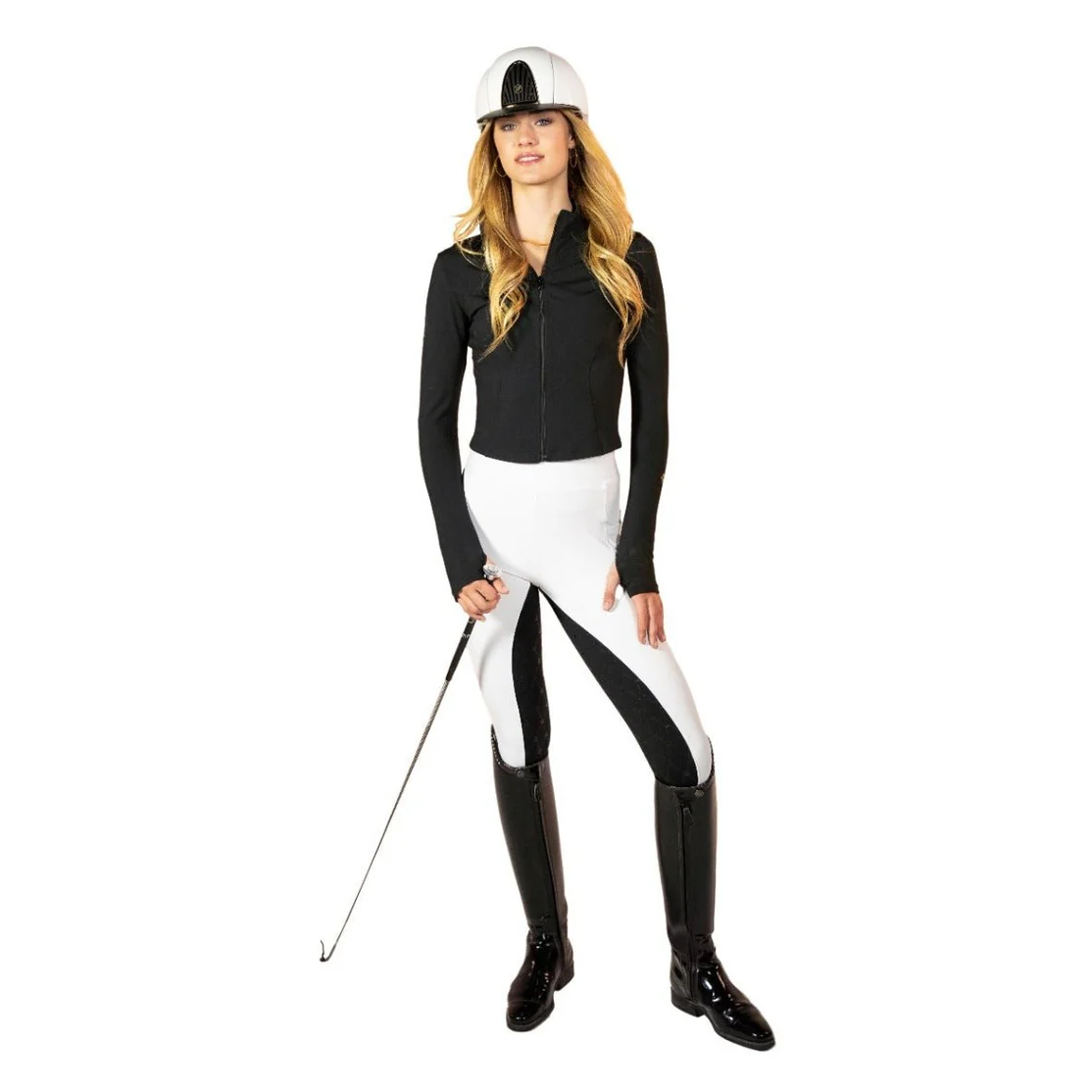 Royal Equestrian Riding Tights Full Grip White - Image 3