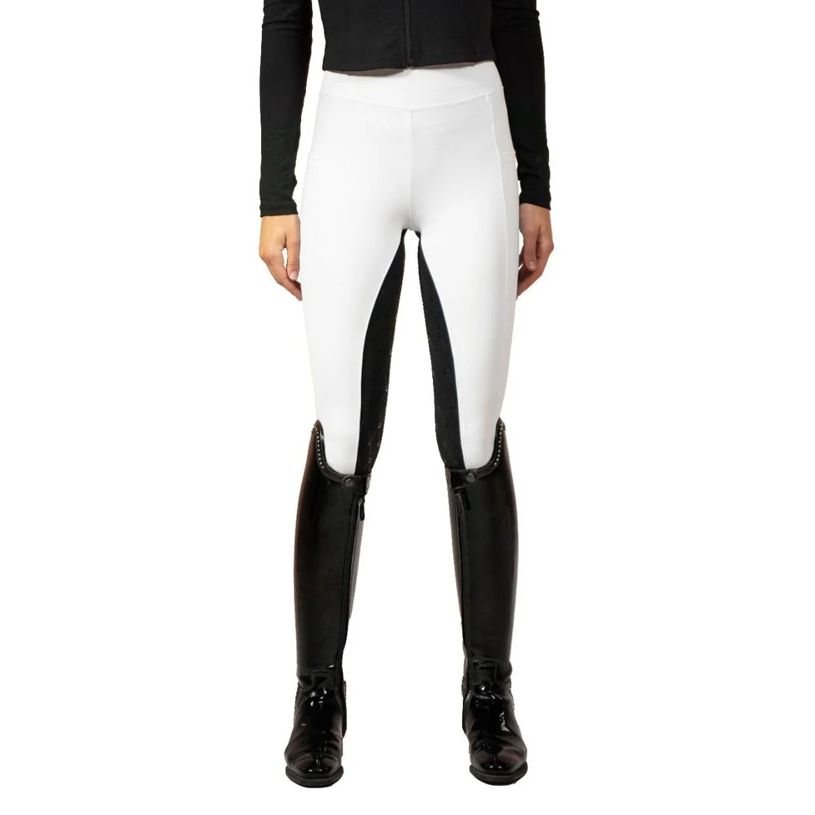 Royal Equestrian Riding Tights Full Grip White - Image 4