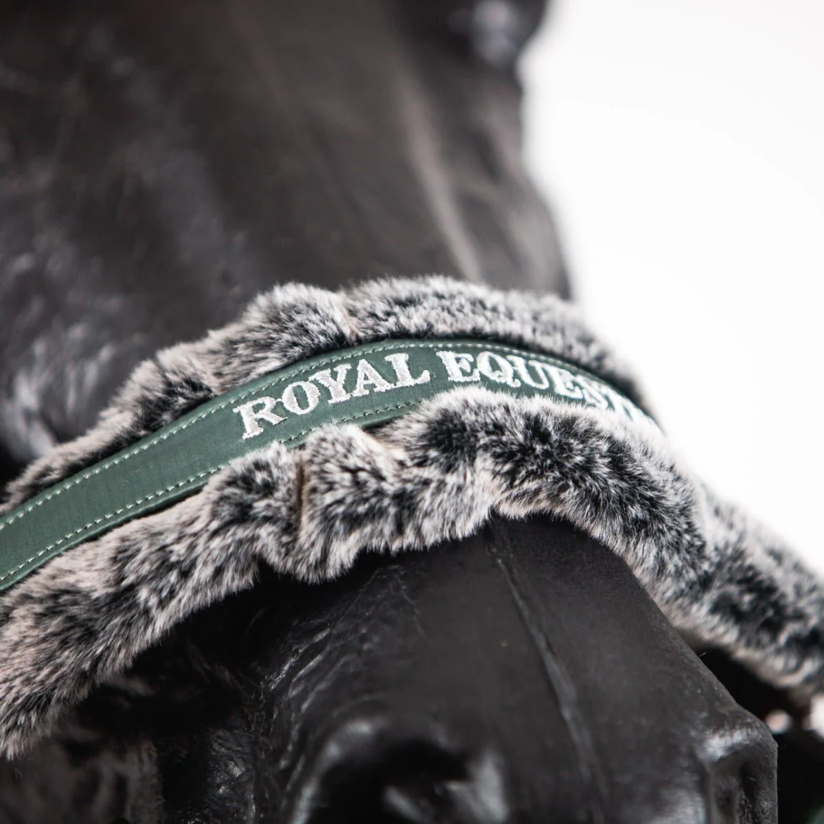 Royal Equestrian Fur Halter Marine Full - Image 3