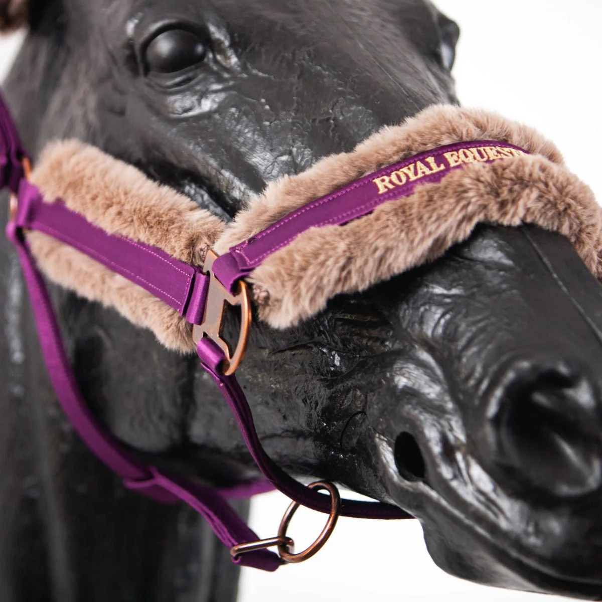 Royal Equestrian Fur Halter Purple Full - Image 3