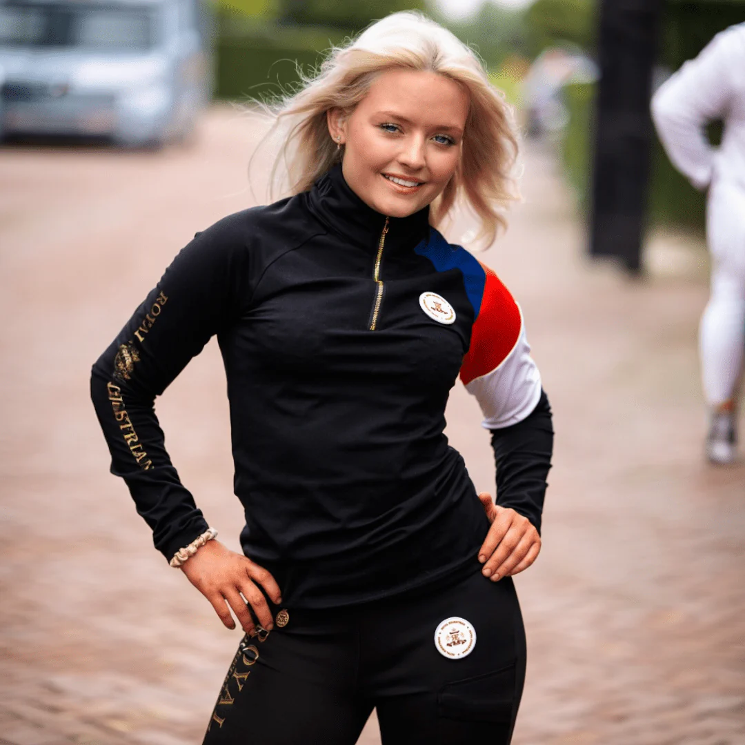 Royal Equestrian Riding Top Base Layer Heritage Team Black - Image 4