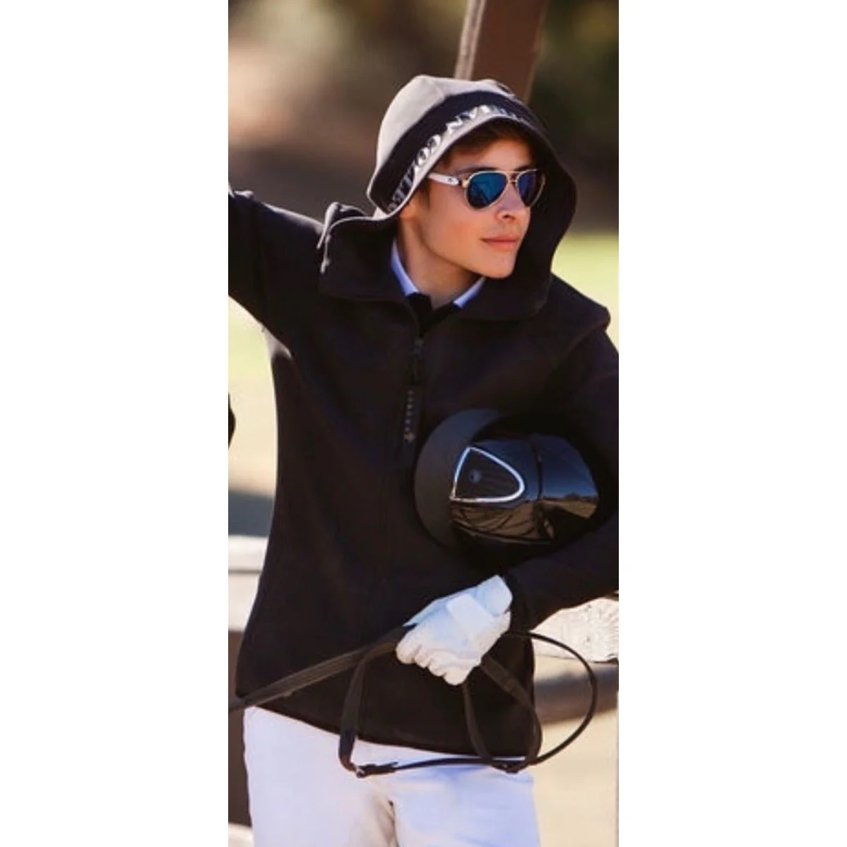 Royal Equestrian Hooded Riding Jacket Santino Black - Image 7