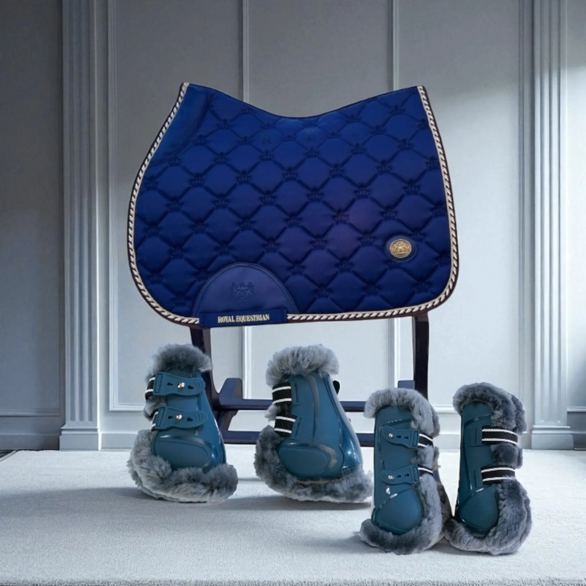 Royal Equestrian Saddle Pad Jump Royal Blue - Image 5