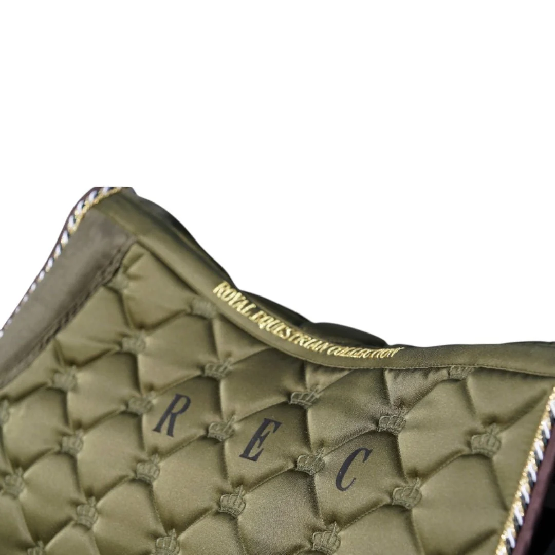 Royal Equestrian Saddle Pad Jump Olive Gold - Image 3