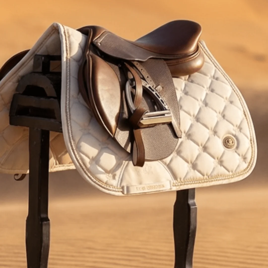 Royal Equestrian Jump Saddle Pad Sahara Sandstone Beige - Image 4