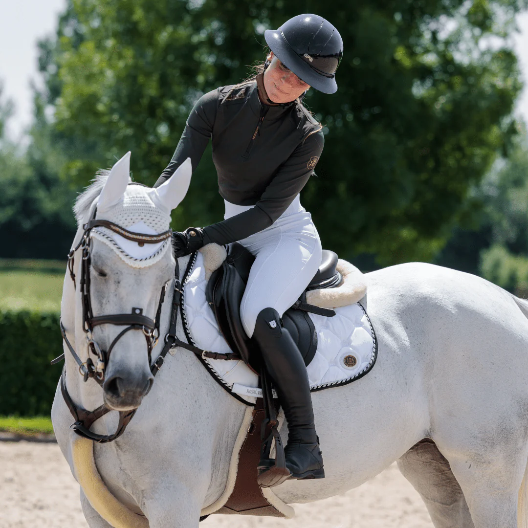 Royal Equestrian Knee Grip Riding Tights White - Image 4
