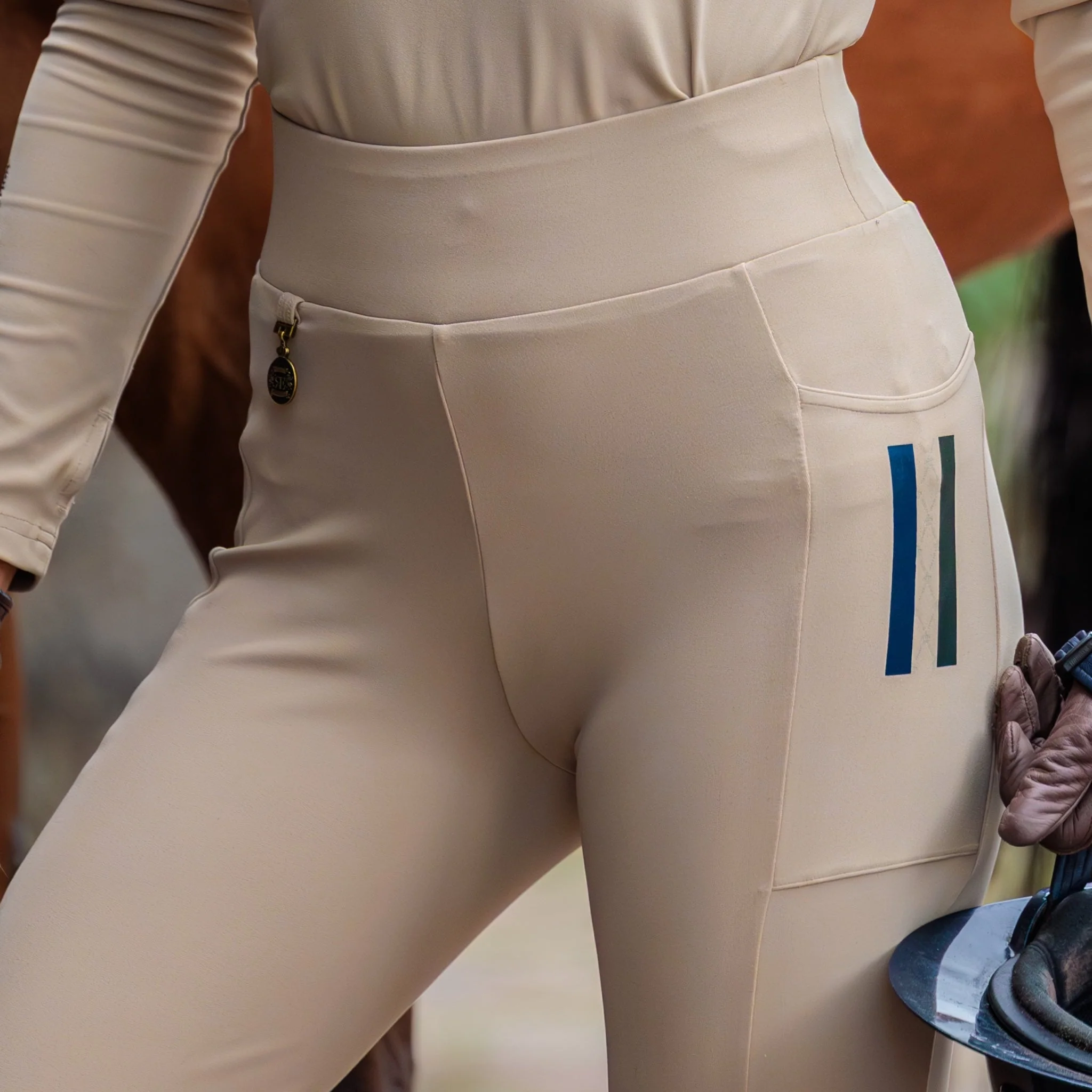 Royal Equestrian La Formation Riding Tights Knee Beige - Image 7