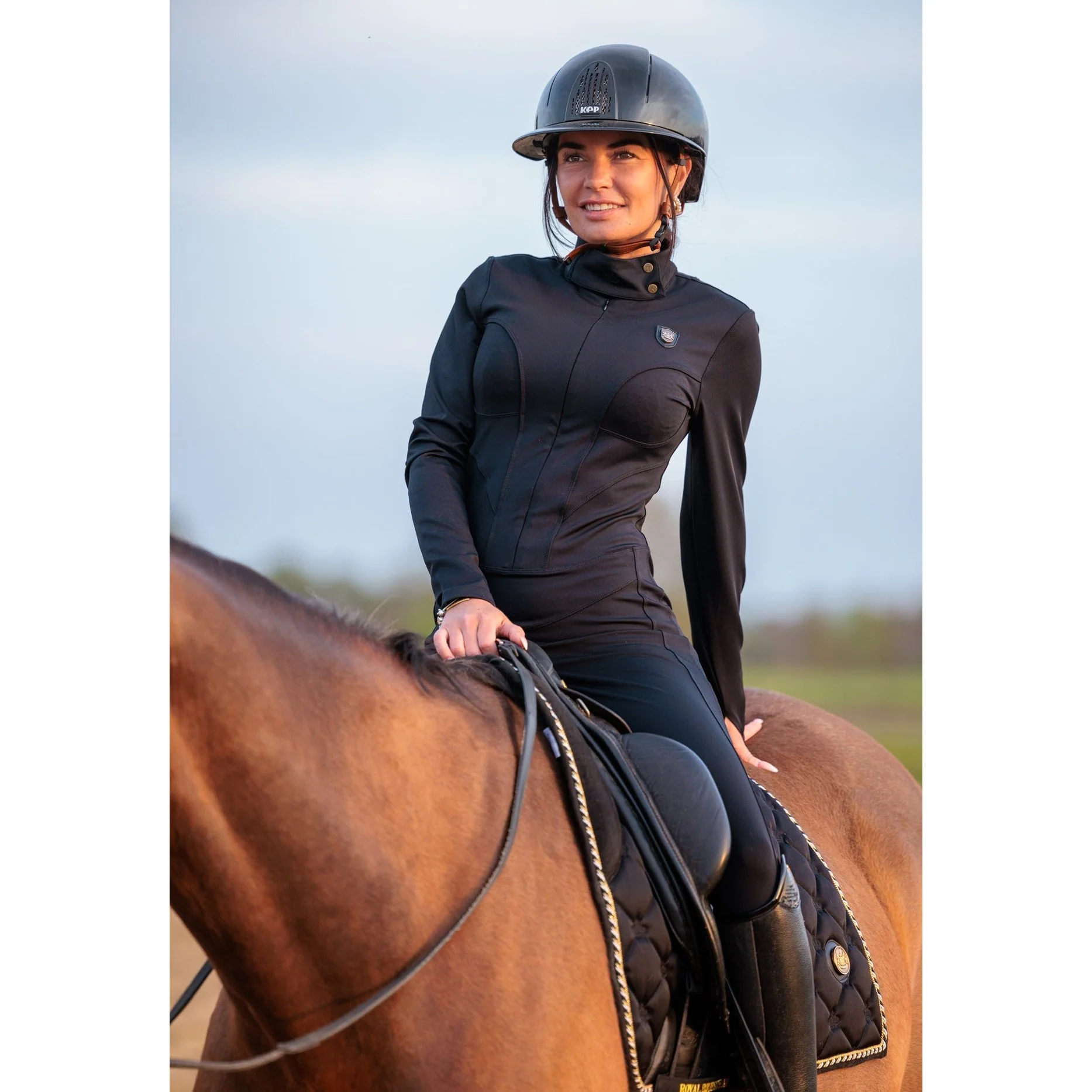 Royal Equestrian Riding Jumpsuit La Performance Cleopatra Black - Image 18