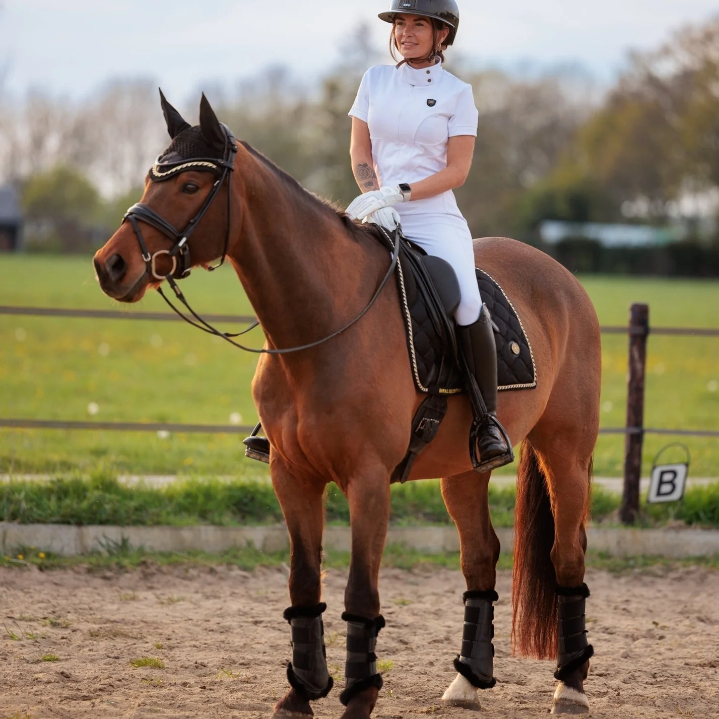 Royal Equestrian Riding Jumpsuit La Performance Cleopatra White - Image 16