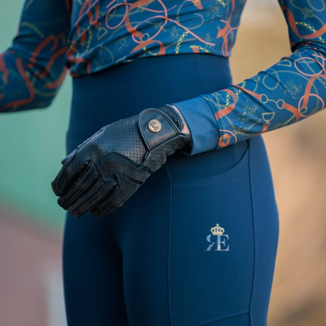 Royal Equestrian Leather Riding Gloves - Image 7